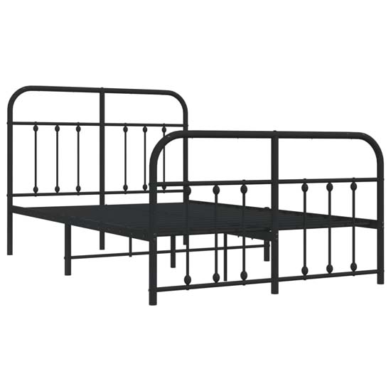 Carmel Metal Small Double Bed In Black