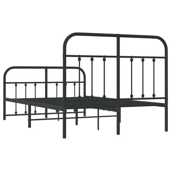 Carmel Metal Small Double Bed In Black