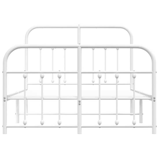 Carmel Metal Small Double Bed In White