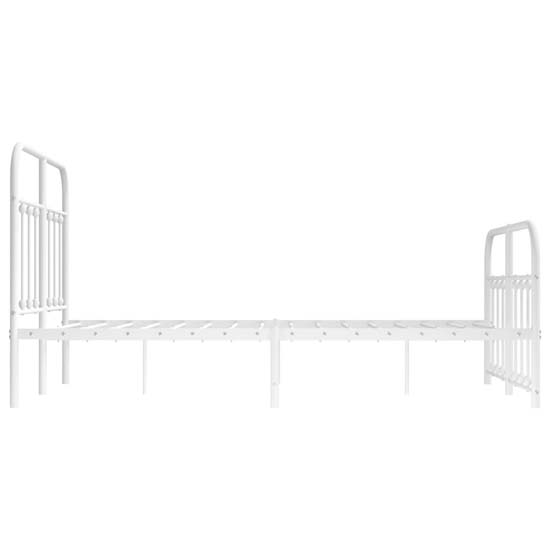 Carmel Metal Small Double Bed In White