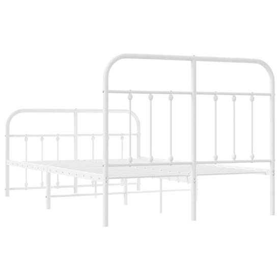 Carmel Metal Small Double Bed In White