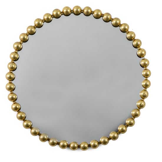 Read more about Carmel round portrait wall mirror in gold frame