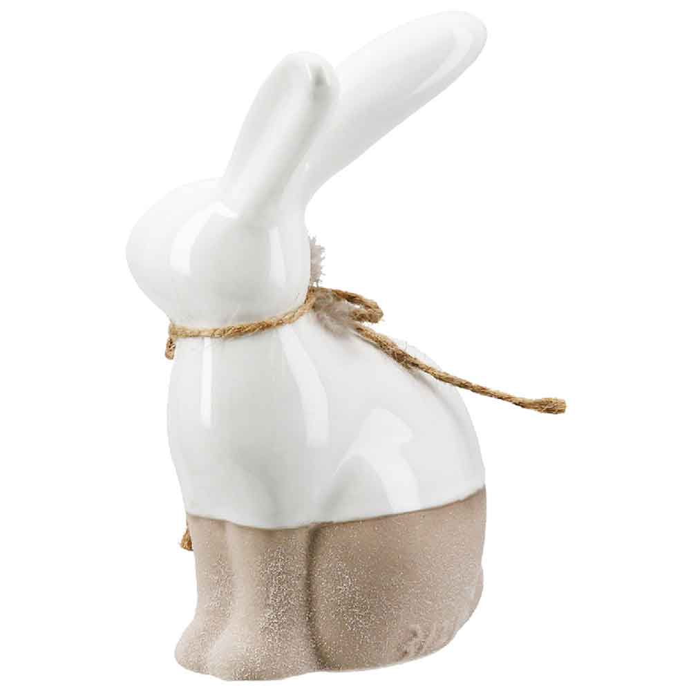 Carnation Ceramics Bunny Sculpture In Beige
