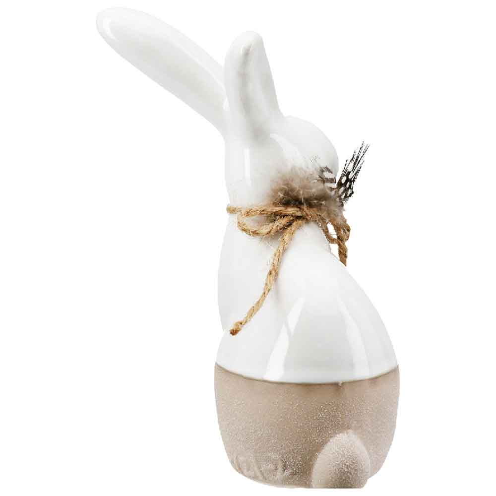 Carnation Ceramics Bunny Sculpture In Beige