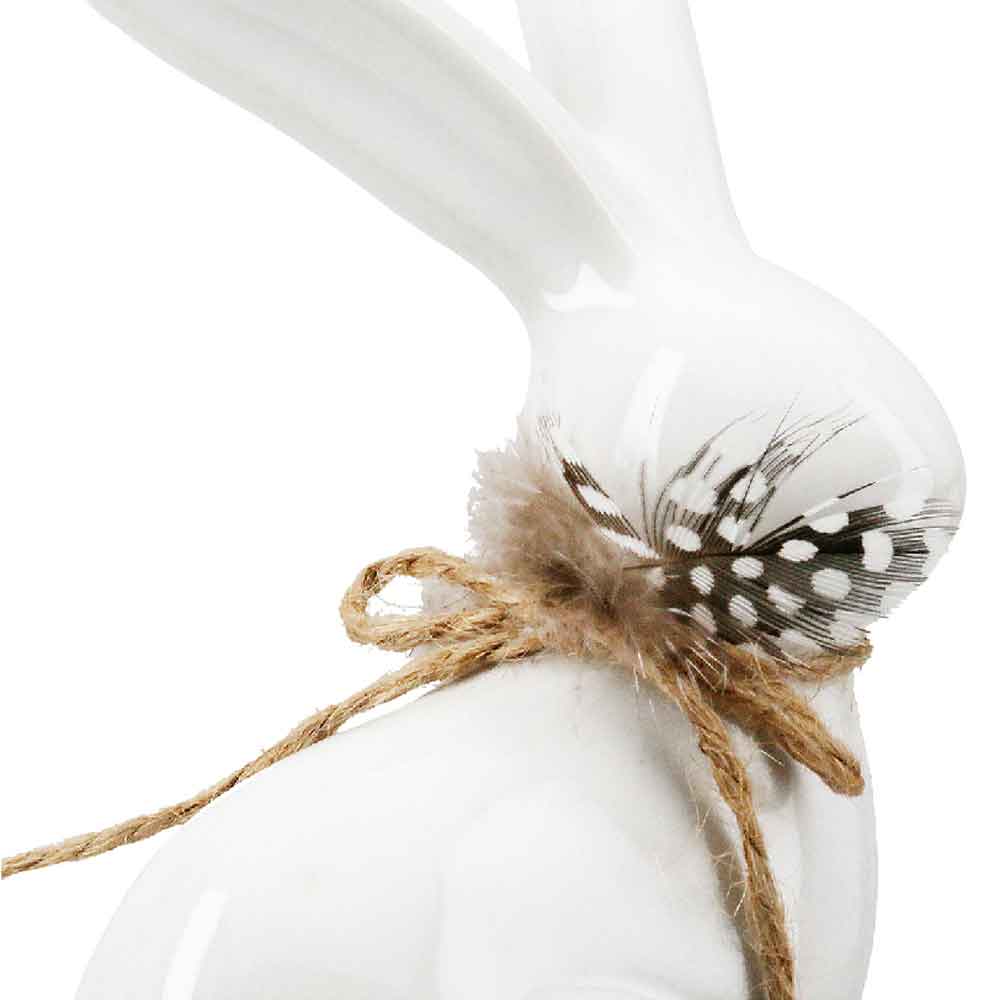 Carnation Ceramics Bunny Sculpture In Beige
