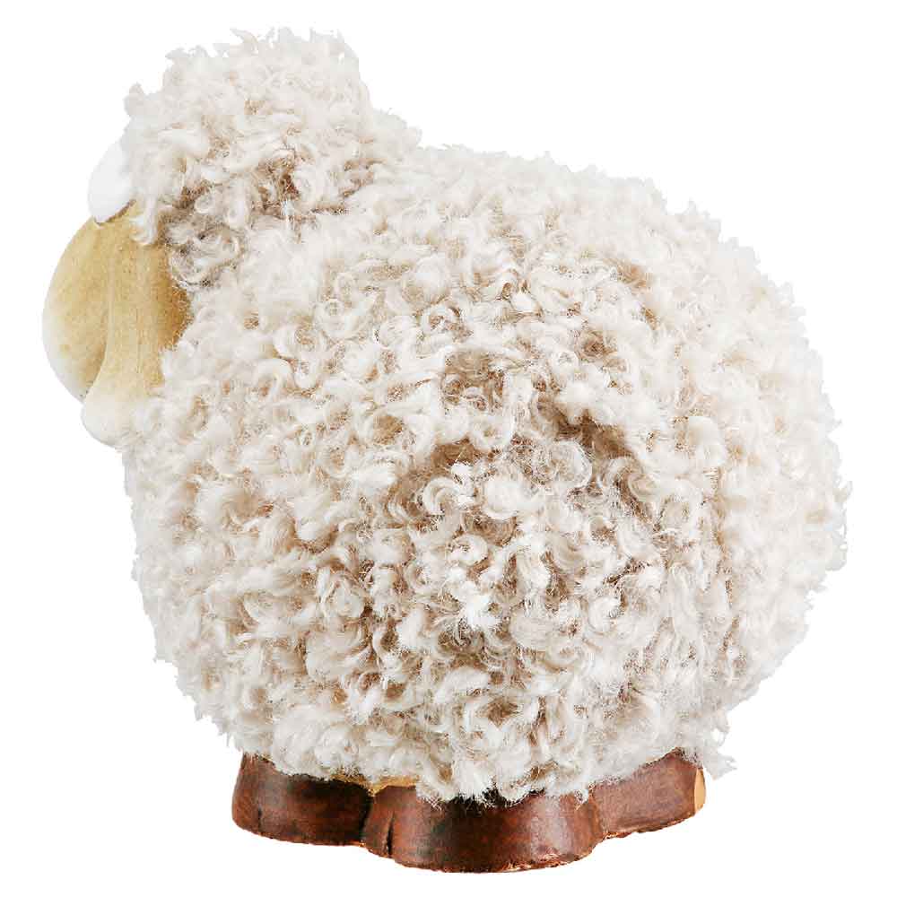 Carnation Ceramics Sheep Sculpture In Beige
