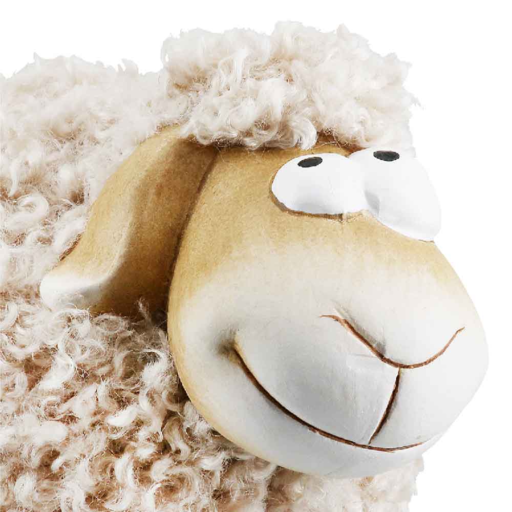 Carnation Ceramics Sheep Sculpture In Beige