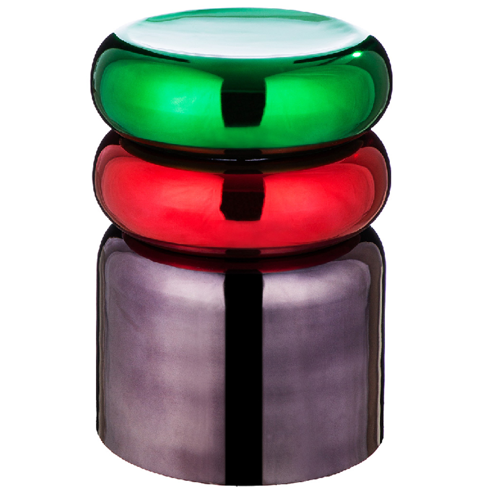 Carnation Iron Side Table In Multicolour