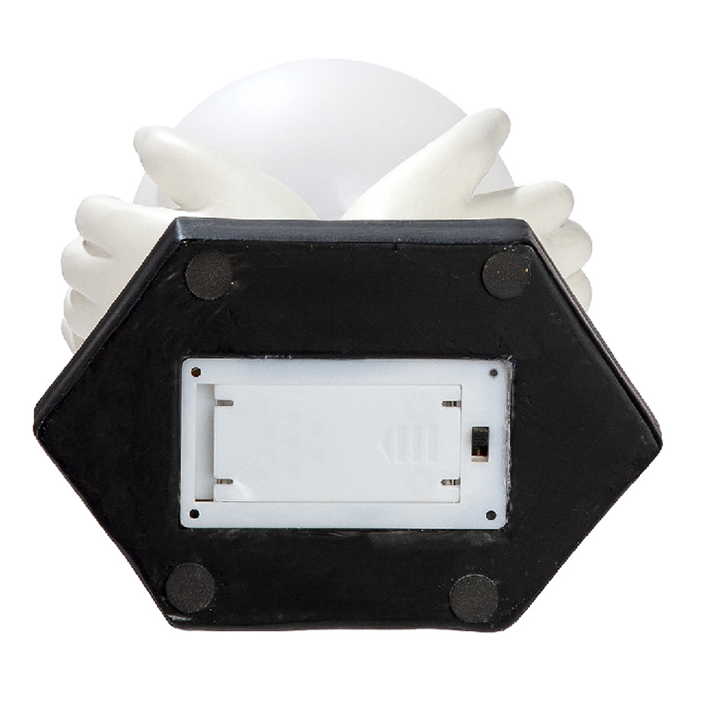 Carnation Synthetic Resin Hands Set of 2 Table Lamp in Black and White