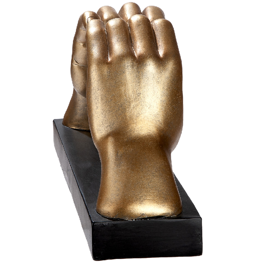 Carnation Synthetic Resin Heart Table Lamp in Black and Gold