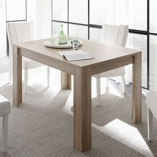 Product photograph of Carney Contemporary Dining Table Rectangular In Cadiz Oak from Furniture in Fashion