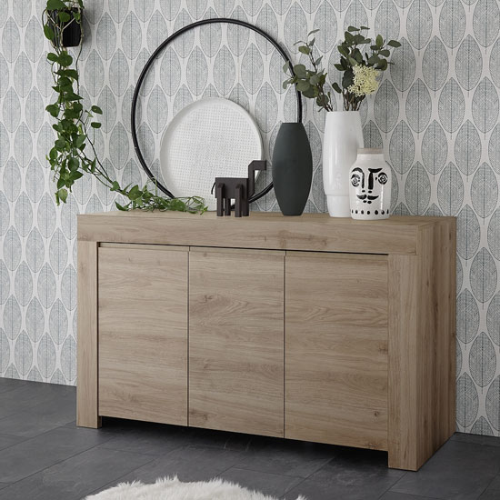 Photo of Carney contemporary sideboard in cadiz oak with 3 doors