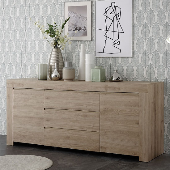 Carney Sideboard In Cadiz Oak With 2 Doors And 3 Drawers thumbnail