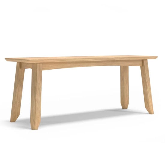 Carnial Wooden Dining Bench In Blond Solid Oak_2