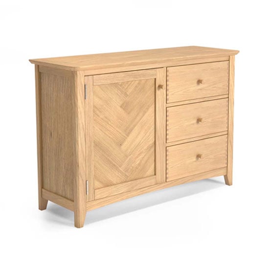 Product photograph of Carnial Wooden Medium Sideboard In Blond Solid Oak from Furniture in Fashion