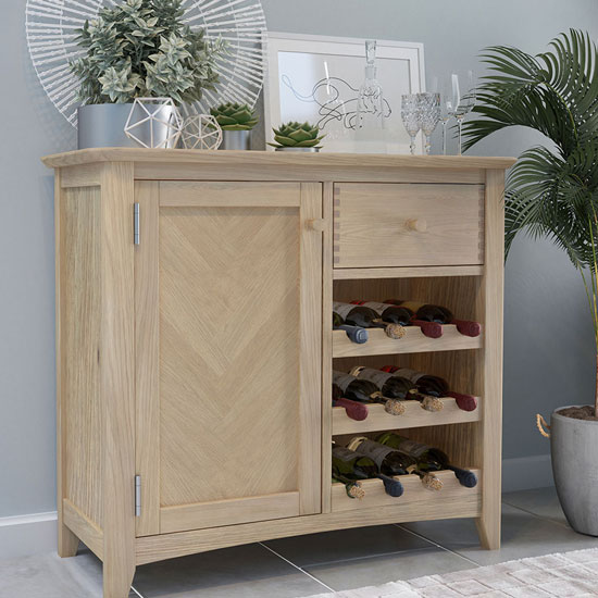 Product photograph of Carnial Wooden Wine Rack In Blond Solid Oak from Furniture in Fashion