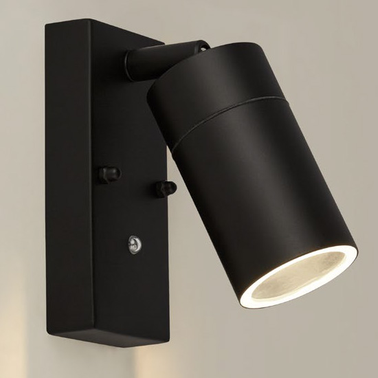 Read more about Caroli outdoor wall light with dusk till dawn sensor in black