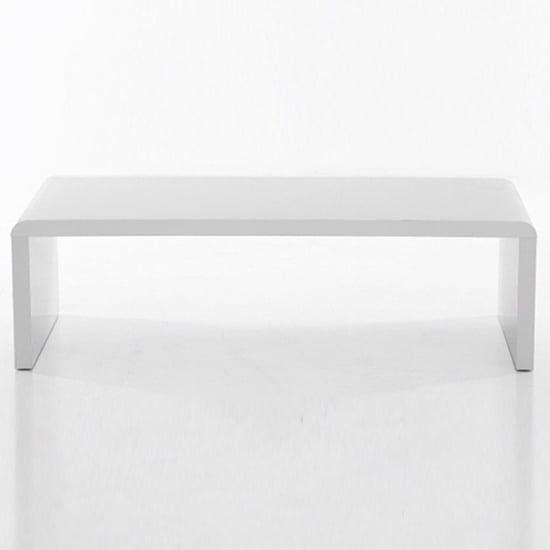 Product photograph of Carolie High Gloss Coffee Table Rectangular In White from Furniture in Fashion