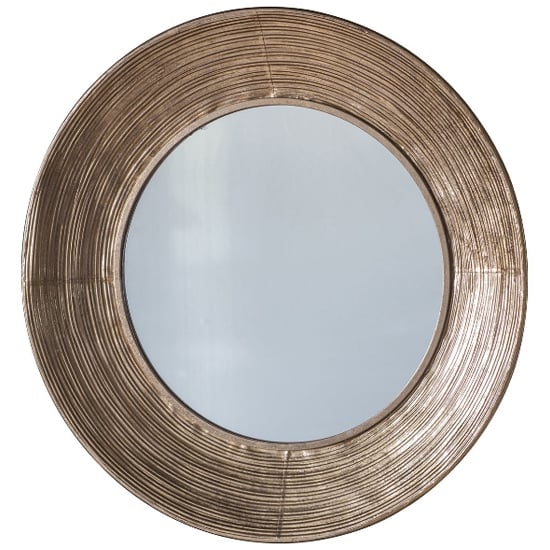 Caroline Round Wall Bedroom Mirror In Gold Frame