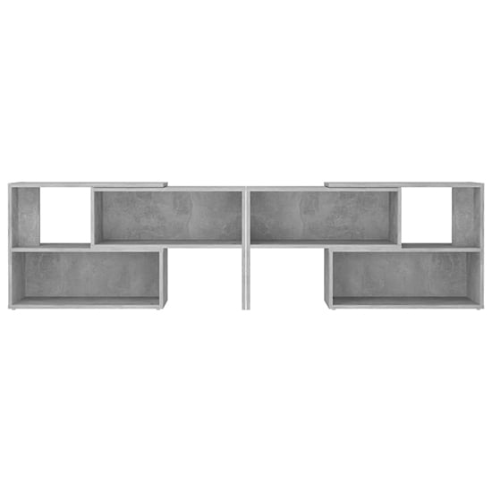 Carolus Wooden TV Stand With Shelves In Concrete Effect_4