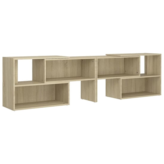 Carolus Wooden TV Stand With Shelves In Sonoma Oak_3