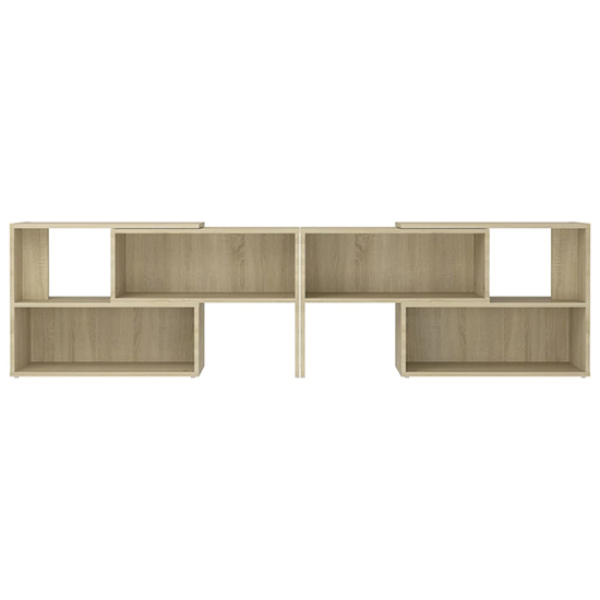 Carolus Wooden TV Stand With Shelves In Sonoma Oak_4