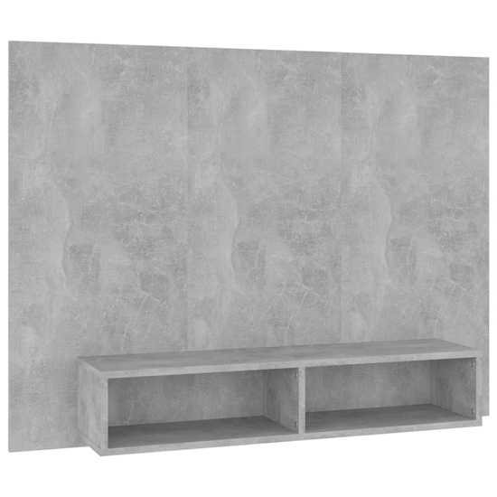Caron Wooden Wall Entertainment Unit In Concrete Effect
