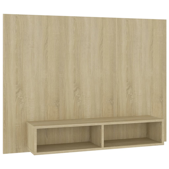 Caron Wooden Wall Entertainment Unit In Sonoma Oak