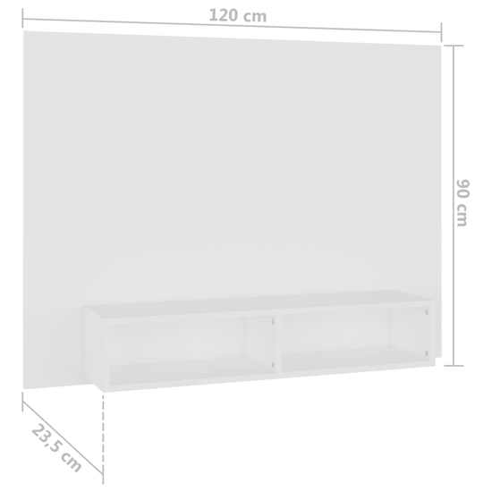 Caron Wooden Wall Entertainment Unit In White