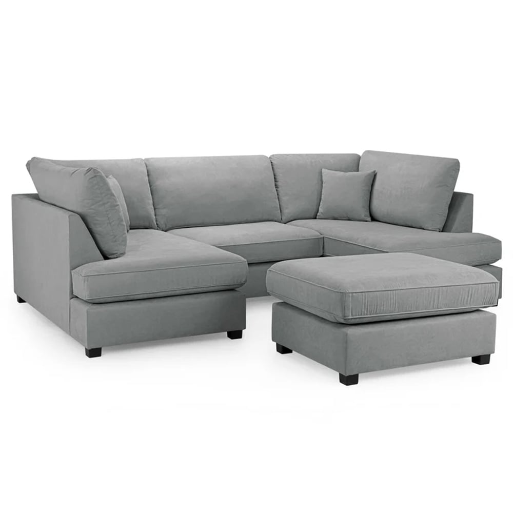 Read more about Caronia fabric u shaped corner sofa in grey