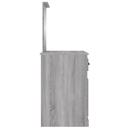 Carpi Wooden Dressing Table With Mirror In Grey Sonoma Oak