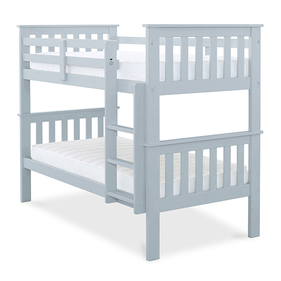 Carra Wooden Single Bunk Bed In Grey_4