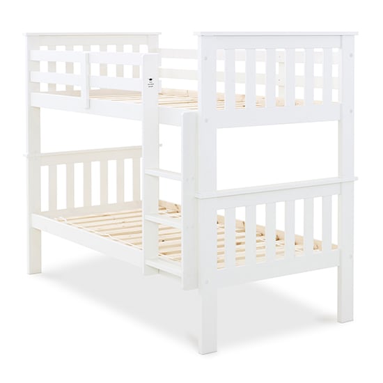 Carra Wooden Single Bunk Bed In White_5