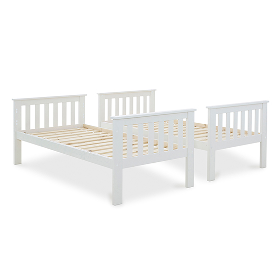 Carra Wooden Single Bunk Bed In White_8