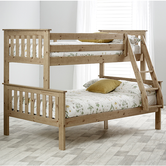 Carra Wooden Triple Bunk Bed In Pine