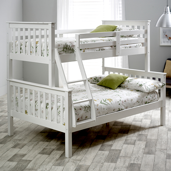 Read more about Carra wooden triple bunk bed in white