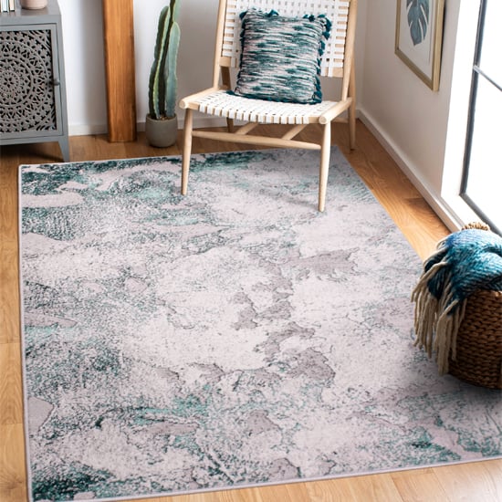 Product photograph of Carrara E2592 160x225mm Classic Rug In Green from Furniture in Fashion