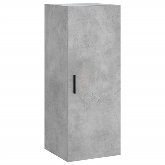 Carrara Wooden Wall Mounted Storage Cabinet In Concrete Effect