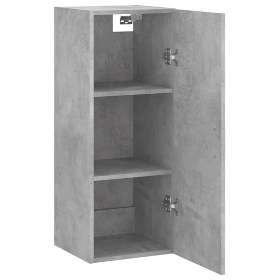Carrara Wooden Wall Mounted Storage Cabinet In Concrete Effect