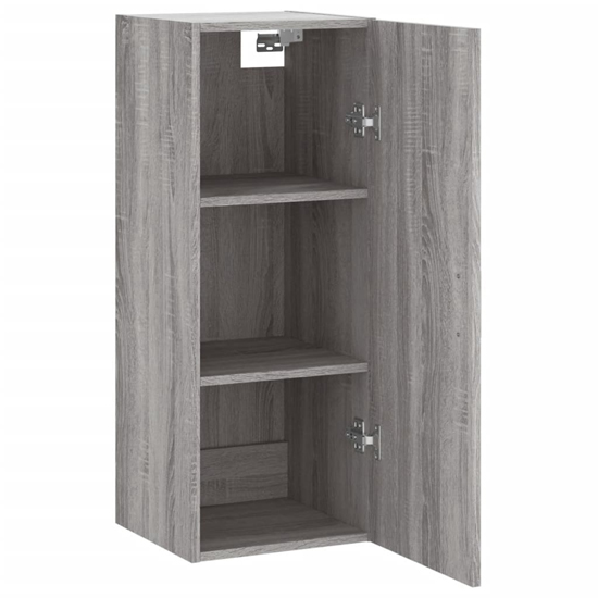 Carrara Wooden Wall Mounted Storage Cabinet In Grey Sonoma Oak