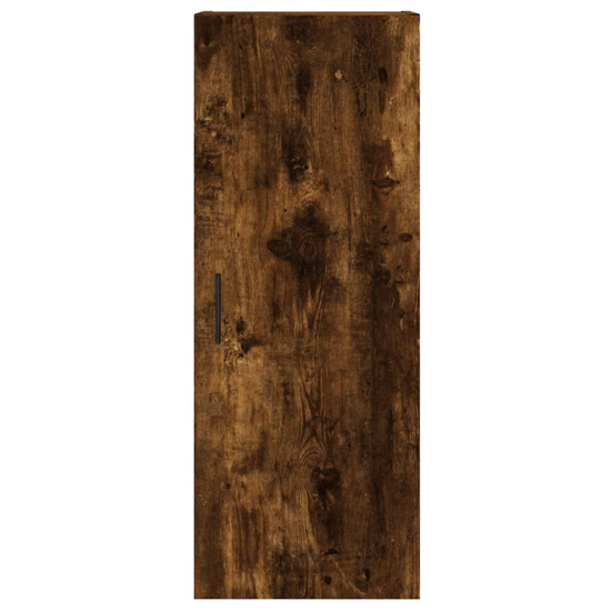 Carrara Wooden Wall Mounted Storage Cabinet In Smoked Oak