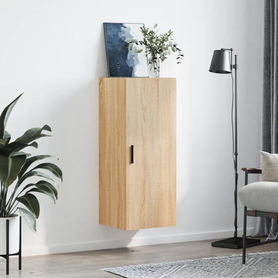 Carrara Wooden Wall Mounted Storage In Sonoma Oak Furniture