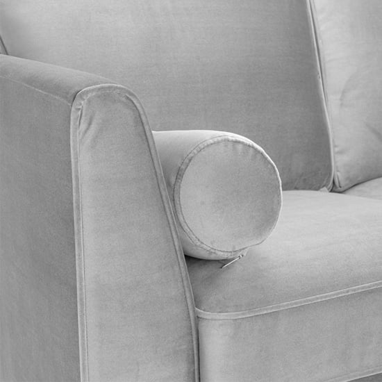 Carrasco Plush Velvet Corner Sofa In Grey_3