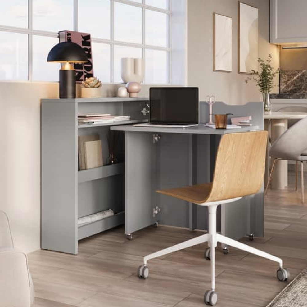 Carson 90cm Left Convertible Wooden Laptop Desk In Grey
