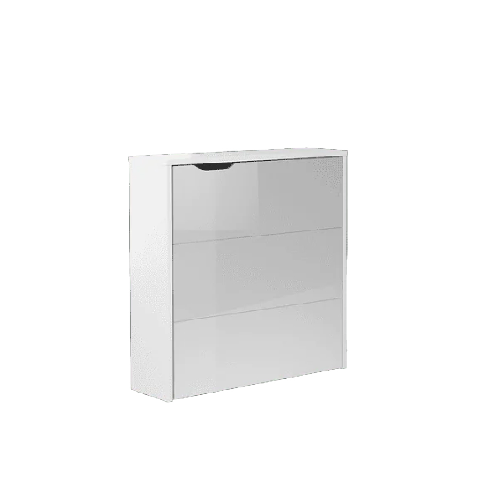 Carson 90cm Right Convertible High Gloss Laptop Desk In White