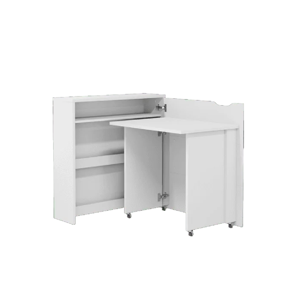 Read more about Carson 90cm right convertible wooden laptop desk in matt white