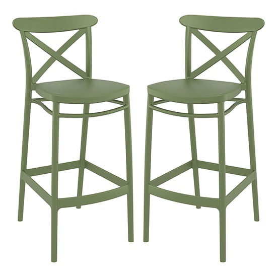 Read more about Carson green polypropylene and glass fiber bar chairs in pair