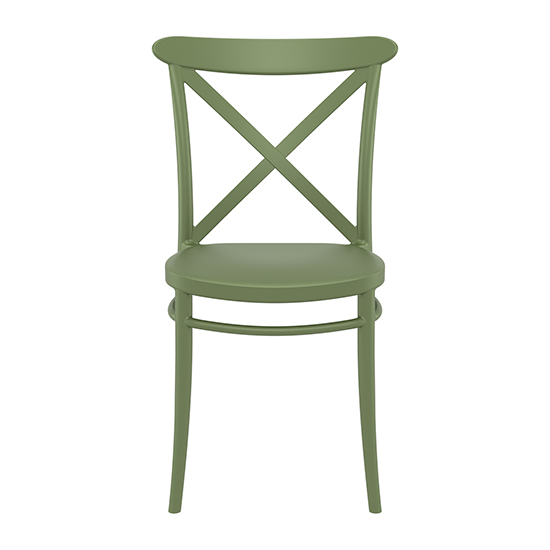 Carson Green Polypropylene And Glass Fiber Dining Chairs In Pair