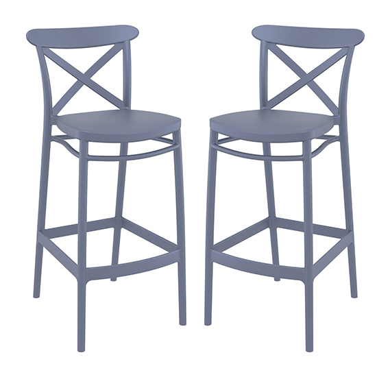 Read more about Carson grey polypropylene and glass fiber bar chairs in pair