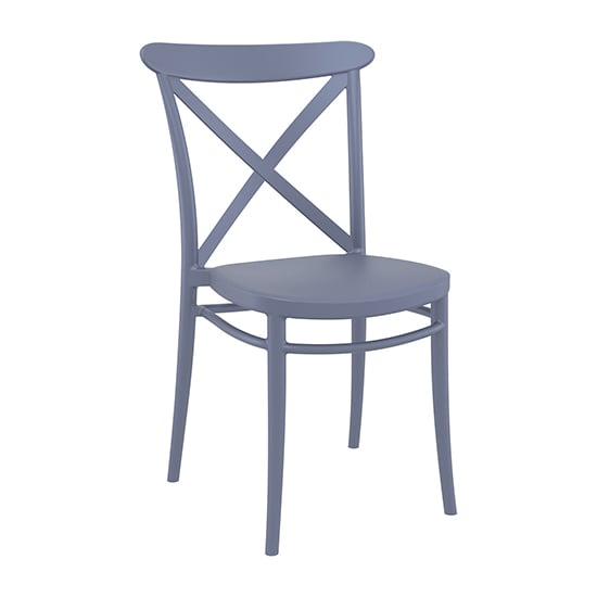 Carson Grey Polypropylene And Glass Fiber Dining Chairs In Pair